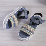 Zingj Sandals Women Popular Summer New Casual Round Head Thick Bottom Fish Mouth Color A Word With Fashion Buckle
