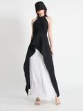 Zingj Casual Suit Tide Spring 2024 New Fashion Neck Sleeveless Irregular Two-Piece Women's