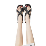 Shiyu 526 Clip-And-Word Buckle With Soft Flat-Soled Sandals Woman 2025 Summer New Student Korean Version Of The