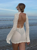 Knitted Empty Beach Burqas With Long-Sleeved Beach