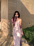 Xixi 13 Lines 2025 Spring And Summer New French Retro Collar Temperament Pearl Hanging Joint Dress