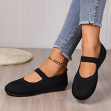 Women's Shoes Flying Breathable Single Shoes Women's Knitted Mesh Large Flat Four Seasons Working Shoes Boat