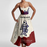 2025 New Women's Fashion Print Folds To The Waist Sling