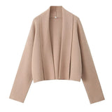 Woolen Woolen Sweater Long-Sleeved Thick Knit Coat Women's Clothing 2025 Autumn And Winter