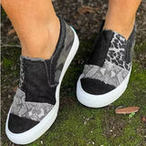 Women's Shoes New Flat-Bottomed Canvas Lazy Shoes Color Large-Size Leisure Single Shoes Lefu