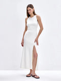 Autumn And Winter Hot Vest Sweater Skirt Elegant Open Fork Tight Skirts