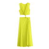 New Women's Fashion V-Neck Sexy Hollow Body-Body Ass Evening Dress