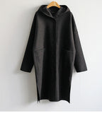 Spring And Autumn New Loose Haired Women's Coat Hooded Large-Size Coat Wish