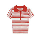 Spring New Round Neck Solid Color Loose Female Design Sense Niche Knitting Shirt
