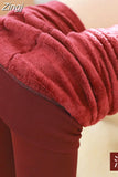 New Fashion Women's Autumn and Winter High Elasticity and Good Quality Thick Velvet Pants Warm winter christmas