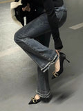 Heels High-Heeled Shoes 2025 Spring And Autumn New Pointed Women's Singles Shoes Shallow Female Shoes Chain Sexy High