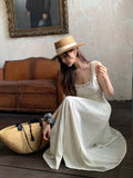 Xixi 13 Line 2025 Spring And Summer New French Retro Round Neck Temperament Sling Sling Dress
