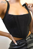 2023 Sexy Lace Busiter Vest Tops Fashion Backless Streetwear Y2k Clothes Nightclub Party Tanks Cami Crop Top
