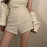 Women High Waist Trousers Solid A-line Vintage Korean Style Zipper Casual Fashion Sweatpants Summer Ins Sexy Ladies