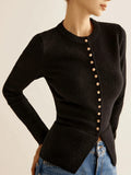 And Winter Women's Button Knitted Cardigan Fashion Temperament Elegant