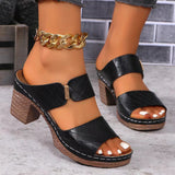 Large-Size Thick And Cool Slippers Women's Shoes Summer New Word With Fish Mouth