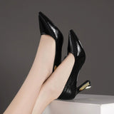 Fine Heeled And Shallow-Mouth Single-Shoe Women's 2025 New Large-Size Temperament High-Heeled Shoes Professional Four-Season Women's