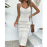 New Beach Hooded Jersey Knitted Sexy Sling Dress Sunscreen