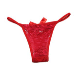 Lace Thongs Without Scars 2025 New Perspective Temptation Cotton Low-Rise Hot Solid-Colored Girl Trousers