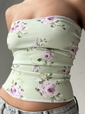 Holiday Fenghai Island Shell Print Shoulder Repair Braid Vest Hot Girl Sexy Tight