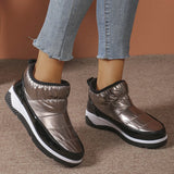 Short-Bodied Snow Boots Women's Large-Size Winter New Canvas Plus Velvet Thicken Large Size Women's Boots Cotton