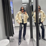Women's Clothing Explosion Of Lamb Wool Coat Female Locomotive Fur Locomotive Thick