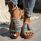 Bohemian Beach Women's Shoes In The Summer Of 2025 43-Yard Wish Large-Size Flat-Bottomed Slippers For