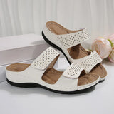 Summer Women Thick Bottom Slippers Large-Size Thick-Sed Fish Mouth Slippers Outside Wearing Beach