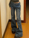 Ripped Flared Low Waist