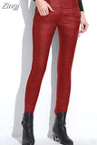 Women Down Pants Velvet Trousers Thickening Slim Thermal Female Warm Trousers Legging High Waist