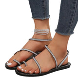 Zingj Sandals Women 2024 Summer Wear Diamond Toe Fashion Plus Size Roman