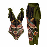 2025 New Swimsuit Two Sets Of Holiday Bikini Beach Sexy Bikini Conjoined Conservative Swimsuit
