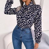 Wind Shooting 2025 Spring And Summer Temperament With Lantern Sleeve Chiffon Shirt Women's