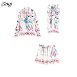 Women Vintage Graffiti Totem Floral Print Knotted Sarong Skirt Faldas Mujer Female Back Zipper Chic Slim Vestidos