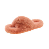 Slippers Women Wear Net Red Code 2025 New Autumn And Winter Warm Wear Cross Fur