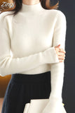 Women Sweater Half Turtleneck Long-sleeve Knitted Pullover Women Top Autumn Winter New Female Clothing Sweaters for Women