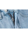 Waist Knee Length Women Jean Shorts Streetwear Hip Hop Denim Shorts Harajuku Baggy Wide Leg Short Pants Female 2023