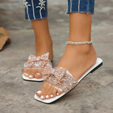 Women Wear Summer New Net Red Explosive Water Drill Bows Coarse And One Word Drag Fairy Wind Low And Cool