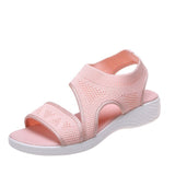 Version Of The Flying Mesh Thick Sole Hollow Sandals Women's Cover Toe Large Beach Cool Slippers