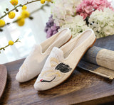 Zingj Single Drag / Cotton Mop Tip Fashion Chinese National Style Retro Embroidered Cloth Art Women's