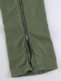 Metal Decor Zipper Cargo Jeans-Outfit