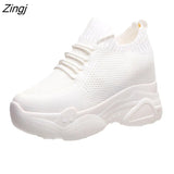 Heels Platform Sneakers Women Breathable Air Mesh Wedge Sock Shoes Woman 2023 Spring Casual Shoes Zapatos De