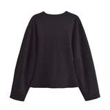 Women's INS Explosion Fashion Casual Round Collar Blouse + Casual Pants