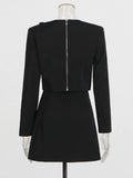 Elegant Style Suit Women 2025 Spring New Temperament Elegant Fashion Set With Long Sleeve Short Skirt Two Sets Of