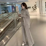 And Winter 2025 New Lazy Wind Loose High-Necked Sweater Suit Women's Fashionable Broad Leg Pants Two Sets Of