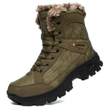 2025 Plus Velvet Warm Cotton Shoes Men's Large-Size Hiking Shoes High-Top Snow Boots Men Thick Up Outdoor