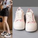 Bottom Low Help Canvas Shoes Women 2025 Spring New Small White Shoes Set Students Sports Leisure Board Shoes