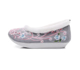 Zingj Shoes, Hanfu Shoes Single Shoes / Cotton Shoes Ancient Costume Ming Embroidered Cloth Shoes Warped Head