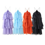 Women's Summer New French Fashion Temperament Three-Dimensional Flower Cascade Decorative Sling