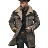 Autumn And Winter Men's Coat Velvet Jacket Multi-Pocket Zipper